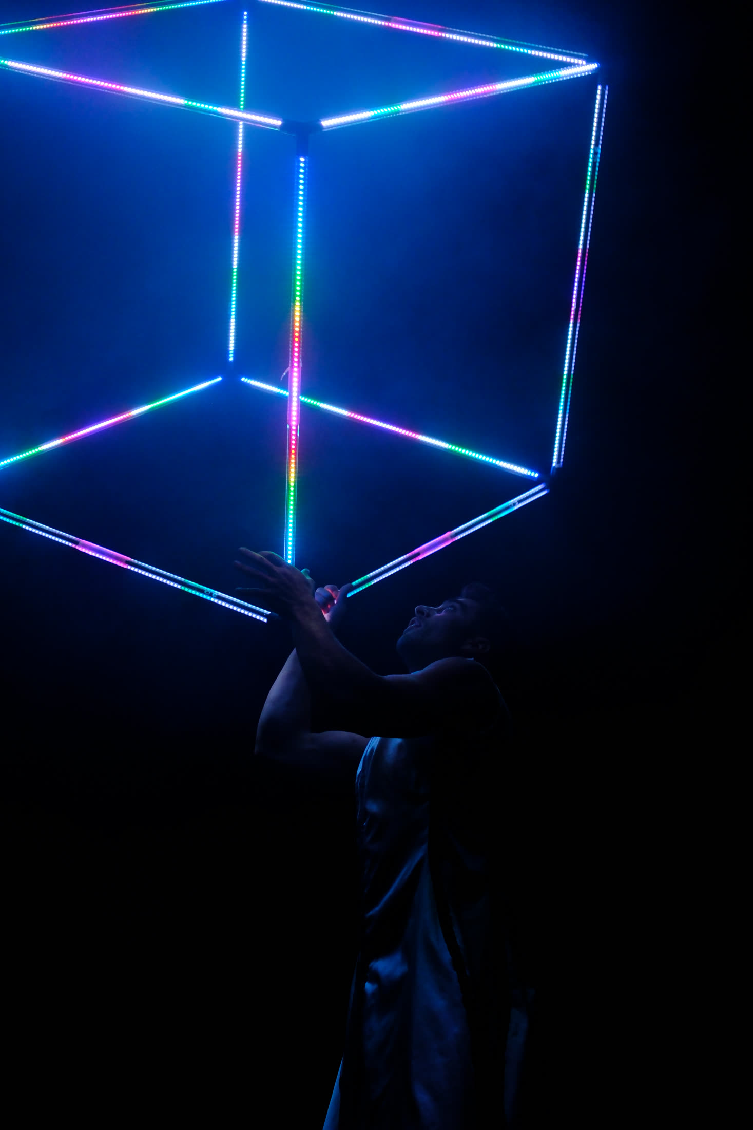 Mavi ışıkta programlanabilir Pixel Cube